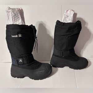 Kamik Black waterproof  Insulated winter snow boots men size 8